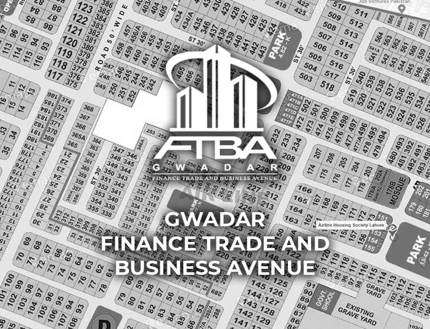 Finance Trade and Business Avenue Gwadar Map